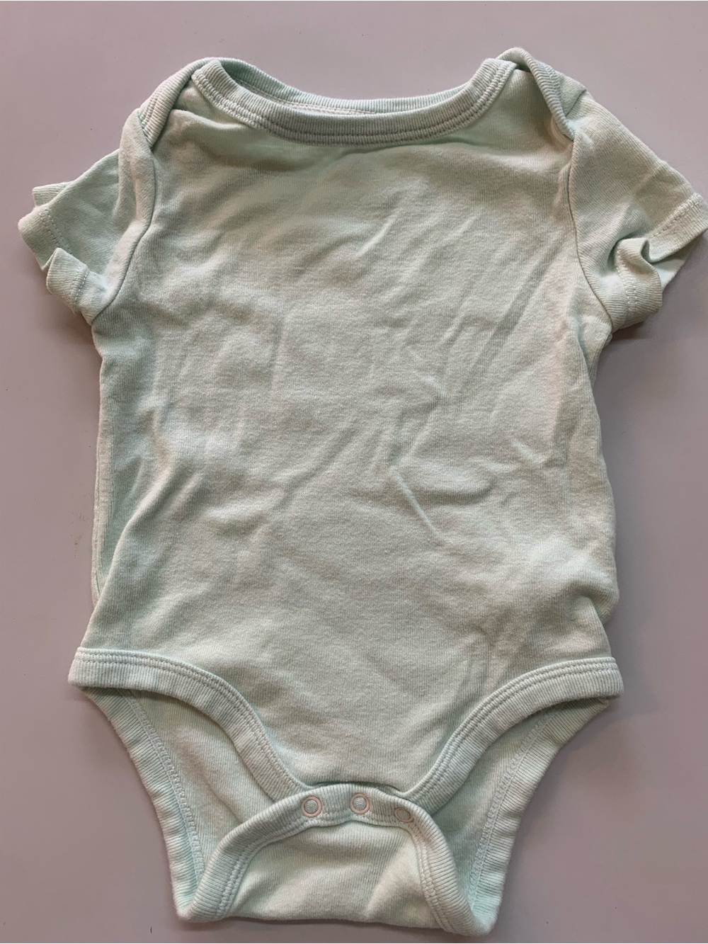 cloud island Mint Green Short-Sleeve Baby Bodysuit